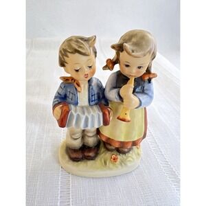 Vtg Hummel #218 Birthday Serenade TMK-5 Signed W Germany Boy Girl Music